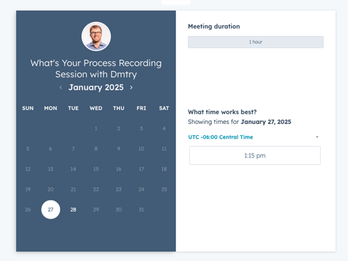 HubSpot Meeting Scheduler