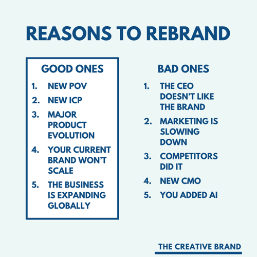 Reasons to Rebrand | The Creative Brand