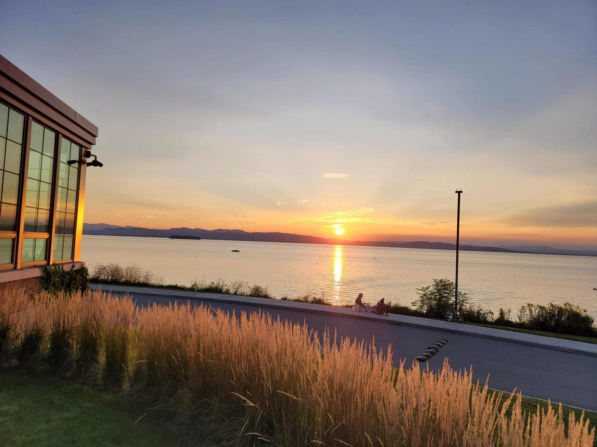 Sunset over Lake Champlain in Burlington, VT